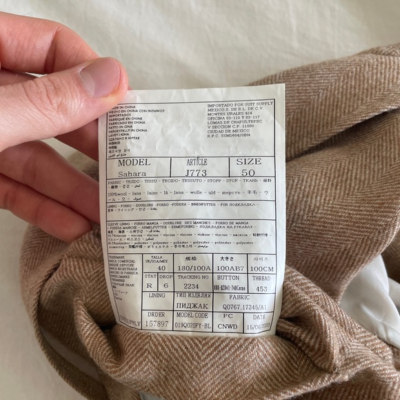 SUIT SUPPLY BROWN SAFARI JACKET - Picture 16 of 16